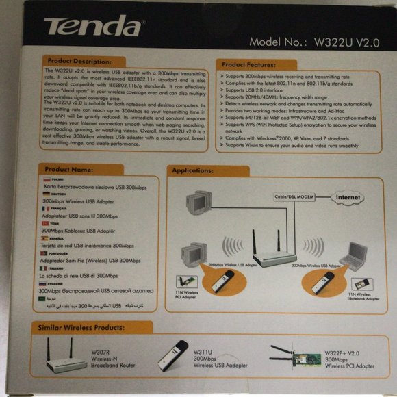 Tenda- Wireless USB Adapter - Picture 5 of 7